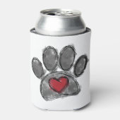 Hondenliefhebber Tekening Waterverf Blikjeskoeler (Blikje Voorkant)