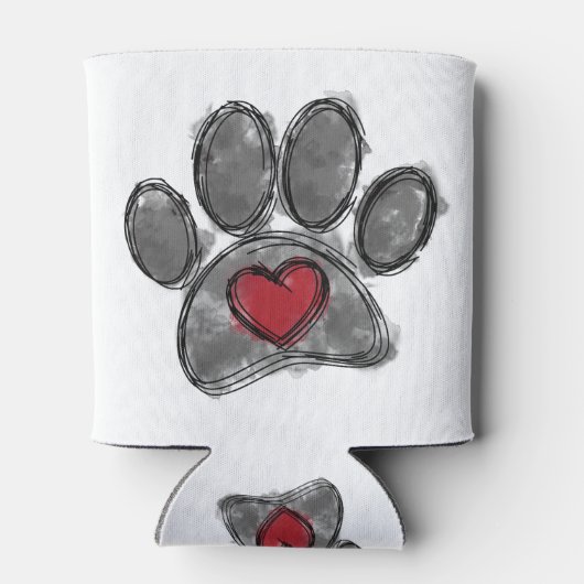 Hondenliefhebber Tekening Waterverf Blikjeskoeler (Achterkant)