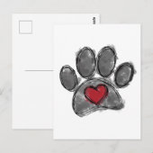 Hondenliefhebber Tekening Waterverf Briefkaart (Voorkant / Achterkant)