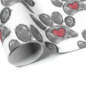 Hondenliefhebber Tekening Waterverf Cadeaupapier (Rol Hoek)