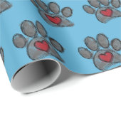 Hondenliefhebber Tekening Waterverf Cadeaupapier (Rol Hoek)