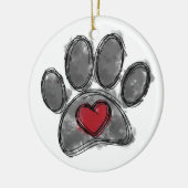 Hondenliefhebber Tekening Waterverf Keramisch Ornament (Links)