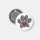 Hondenliefhebber Tekening Waterverf Magneet (Voorkant / Achterkant)