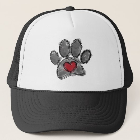 Hondenliefhebber Tekening Waterverf Trucker Pet (Voorkant)