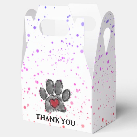 Hondenliefhebber Tekening Waterverf Verf Splatter Bedankdoosjes (Geopend)