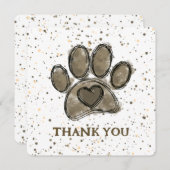 Hondenliefhebber Tekening Waterverf Verf Splatter Bedankkaart (Voorkant / Achterkant)