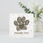 Hondenliefhebber Tekening Waterverf Verf Splatter Bedankkaart (Staand voorkant)