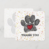 Hondenliefhebber Tekening Waterverf Verf Splatter Bedankkaart (Voorkant / Achterkant)