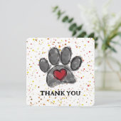 Hondenliefhebber Tekening Waterverf Verf Splatter Bedankkaart (Staand voorkant)