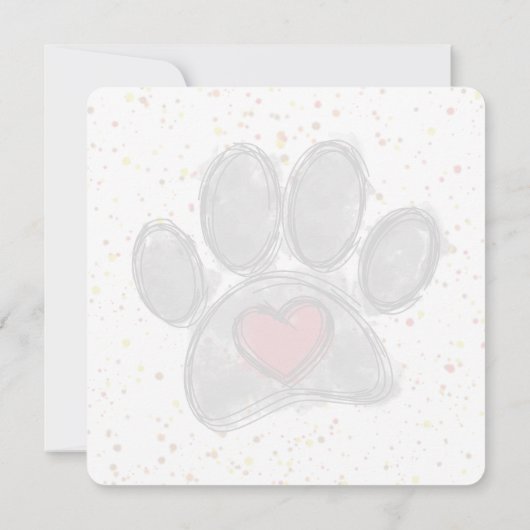 Hondenliefhebber Tekening Waterverf Verf Splatter Bedankkaart (Achterkant)