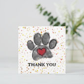 Hondenliefhebber Tekening Waterverf Verf Splatter Bedankkaart (Staand voorkant)