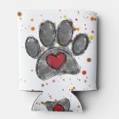 Hondenliefhebber Tekening Waterverf Verf Splatter Blikjeskoeler (Achterkant)