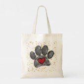 Hondenliefhebber Tekening Waterverf Verf Splatter Tote Bag (Achterkant)