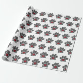 Hondenliefhebber Tekent Waterverf Cadeaupapier (Uitgerold)
