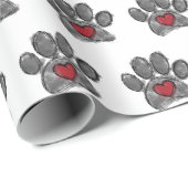 Hondenliefhebber Tekent Waterverf Cadeaupapier (Rol Hoek)