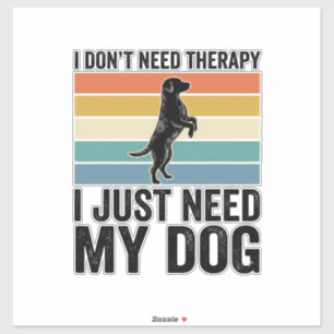 Hondenliefhebber Therapie Citaat Vintage Gravure O Sticker