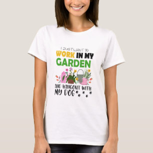 Hondenliefhebber Tuinman Tuin Huisdier Planten Tui T-shirt