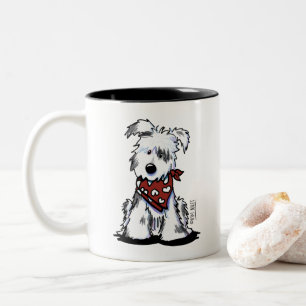 Hondenliefhebber tweetonige koffie-Mok Tweekleurige Koffiemok