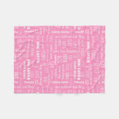 Hondenliefhebber Typografie Fleece Blanket (Voorkant (Horizontaal))