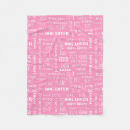 Hondenliefhebber Typografie Fleece Blanket