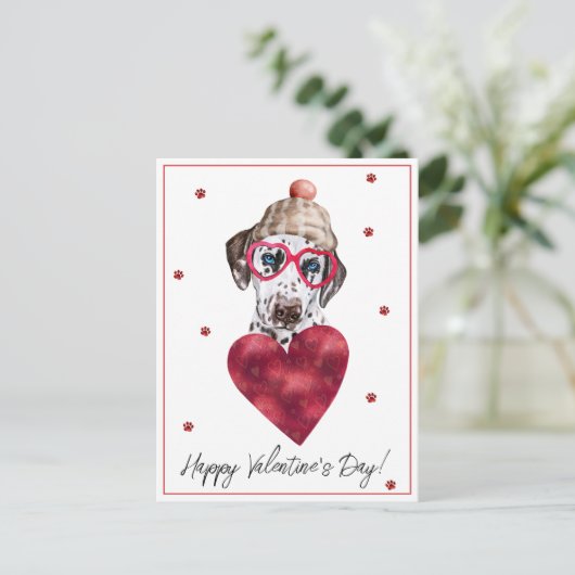 Hondenliefhebber Valentijn Gift Dalmatian Feestdagenkaart (Staand voorkant)