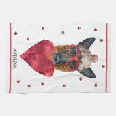 Hondenliefhebber Valentijn Gift German Shepherd Theedoek (Horizontaal)