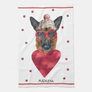Hondenliefhebber Valentijn Gift German Shepherd Theedoek