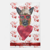 Hondenliefhebber Valentijn Gift German Shepherd Theedoek (Verticaal)