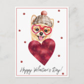 Hondenliefhebber Valentijn Gift Pomeranian Feestdagenkaart (Voorkant)