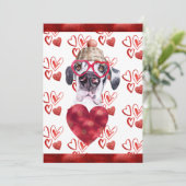 Hondenliefhebber Valentijn voor hart - Great Dane Feestdagenkaart (Staand voorkant)