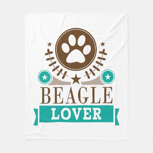 Hondenliefhebber van Beagle Fleece Deken (Voorkant)