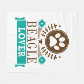 Hondenliefhebber van Beagle Fleece Deken (Voorkant (Horizontaal))