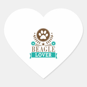 Hondenliefhebber van Beagle Hart Sticker