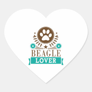 Hondenliefhebber van Beagle Hart Sticker