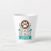 Hondenliefhebber van Beagle Latte Mok (Voorkant)