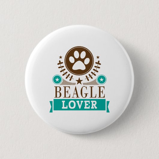Hondenliefhebber van Beagle Ronde Button 5,7 Cm (Voorkant)