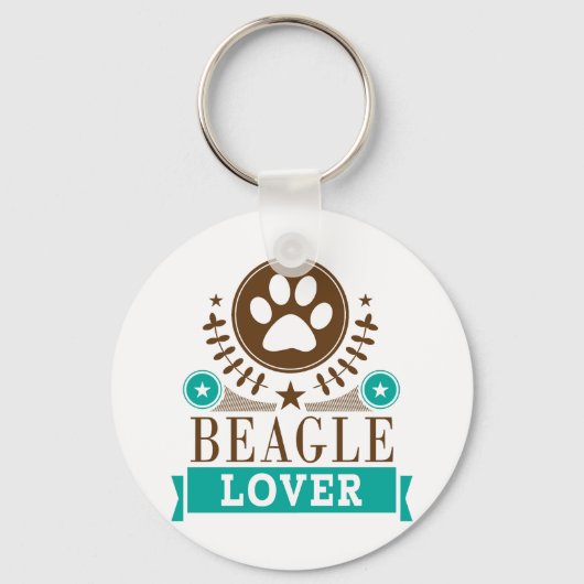 Hondenliefhebber van Beagle Sleutelhanger (Voorkant)