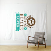 Hondenliefhebber van Beagle Wandkleed (In Situ (horizontaal))