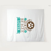 Hondenliefhebber van Beagle Wandkleed (Voorkant (horizontaal))