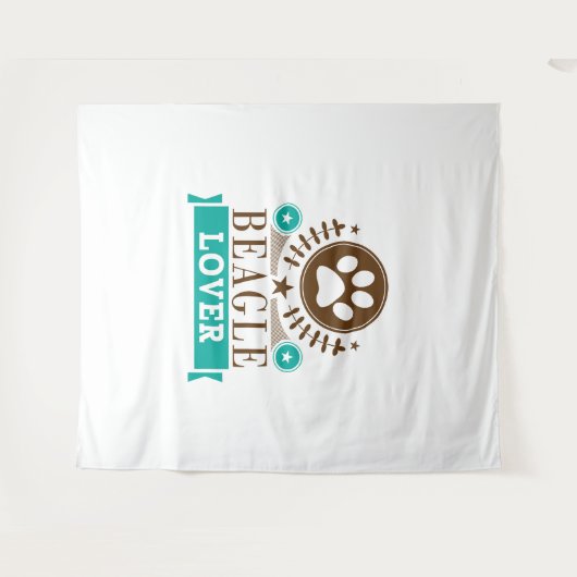 Hondenliefhebber van Beagle Wandkleed (Voorkant (horizontaal))