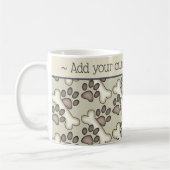 Hondenliefhebber van modderpoten en Botten Koffiemok (Links)