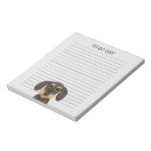 Hondenliefhebber van Wirehaire Dachshund Cute Teck Notitieblok (Linkerzijde)