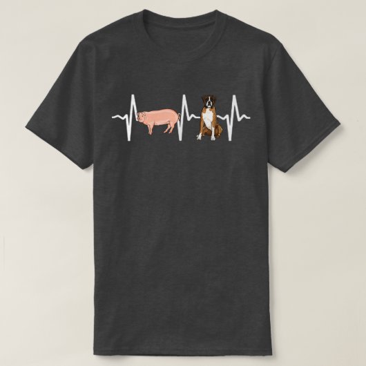 Hondenliefhebber Varkensboxer T-shirt (Design voorkant)