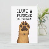 Hondenliefhebber Verjaardag Kaart - Heb een Pawsom (Staand voorkant)