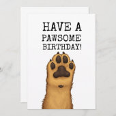 Hondenliefhebber Verjaardag Kaart - Heb een Pawsom (Voorkant / Achterkant)