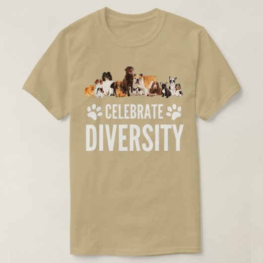 Hondenliefhebber Vier Diversiteit in Dogs Funny Do T-shirt (Design voorkant)