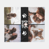 Hondenliefhebber Vier Foto Dog Mam Fleece Deken (Voorkant (Horizontaal))