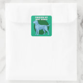 hondenliefhebber vierkante sticker (Tas)