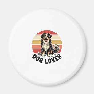 Hondenliefhebber Vintage Gravure Cute Hond Zonsond Magneet