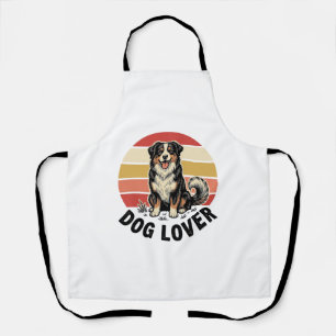 Hondenliefhebber Vintage Gravure Cute Hond Zonsond Schort